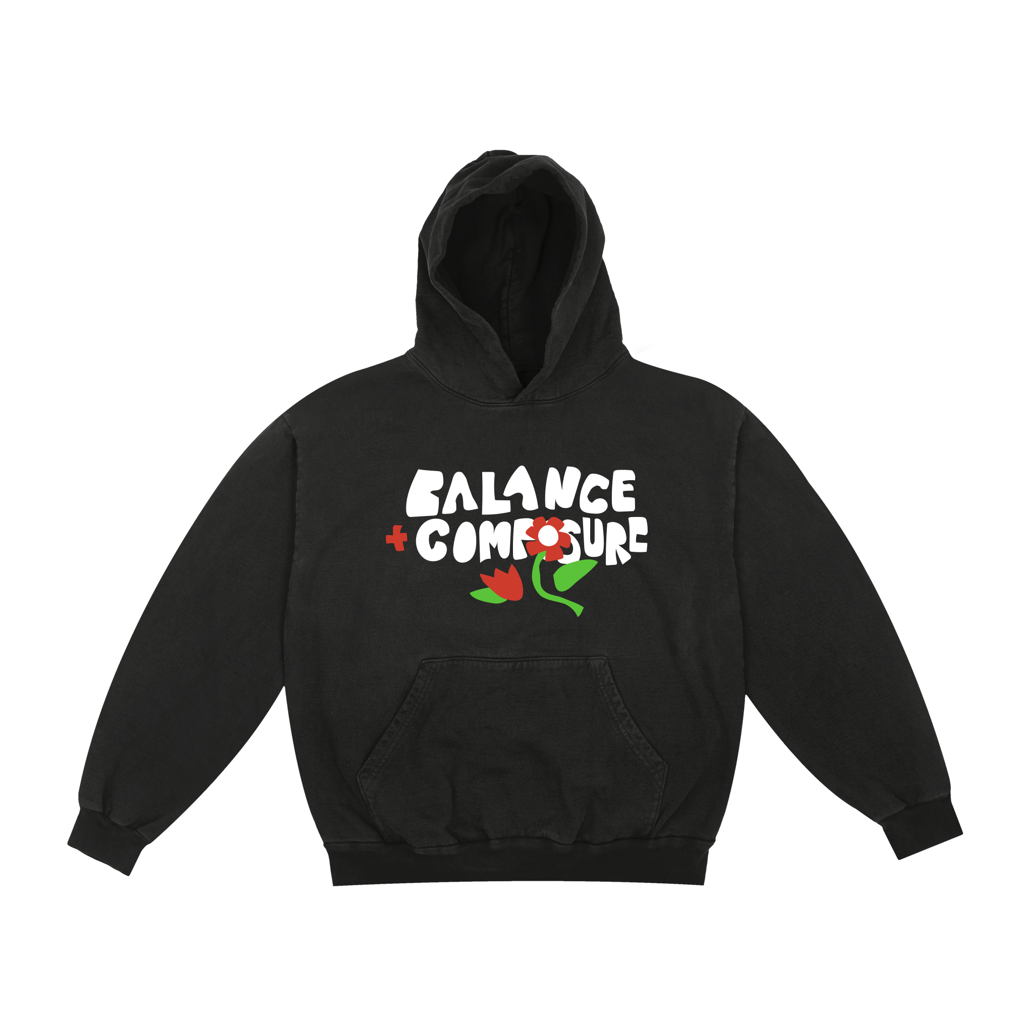 Flower Black Hoodie